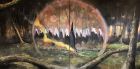 "The fire still burns inside" 2017 - 150 x 300 cm, Öl und Spray auf Leinwand, Gilbert Brohl