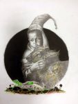 Little boy dreaming [study for melancholy] 2016 - 27 x 38 cm - Mischtechnik auf Papier