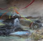 "Endlager" 2013 - 200 x 210 cm - Öl und Spray auf Leinwand
