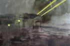 "Lights" 2013 - 80 x 120 cm - Öl und Spray auf Leinwand