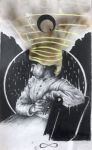 "Into the infinity" 2017 - 28 x 17 cm, Graphit auf Papier, Gilbert Brohl