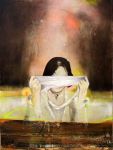 "Aint seen nothing" 2018 - 60 x 80 cm, Öl und Spray auf Leinwand, Gilbert Brohl