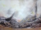 "Ohne Titel" 2013 - 60 x 80 cm - Oel und Spray auf Leinwand